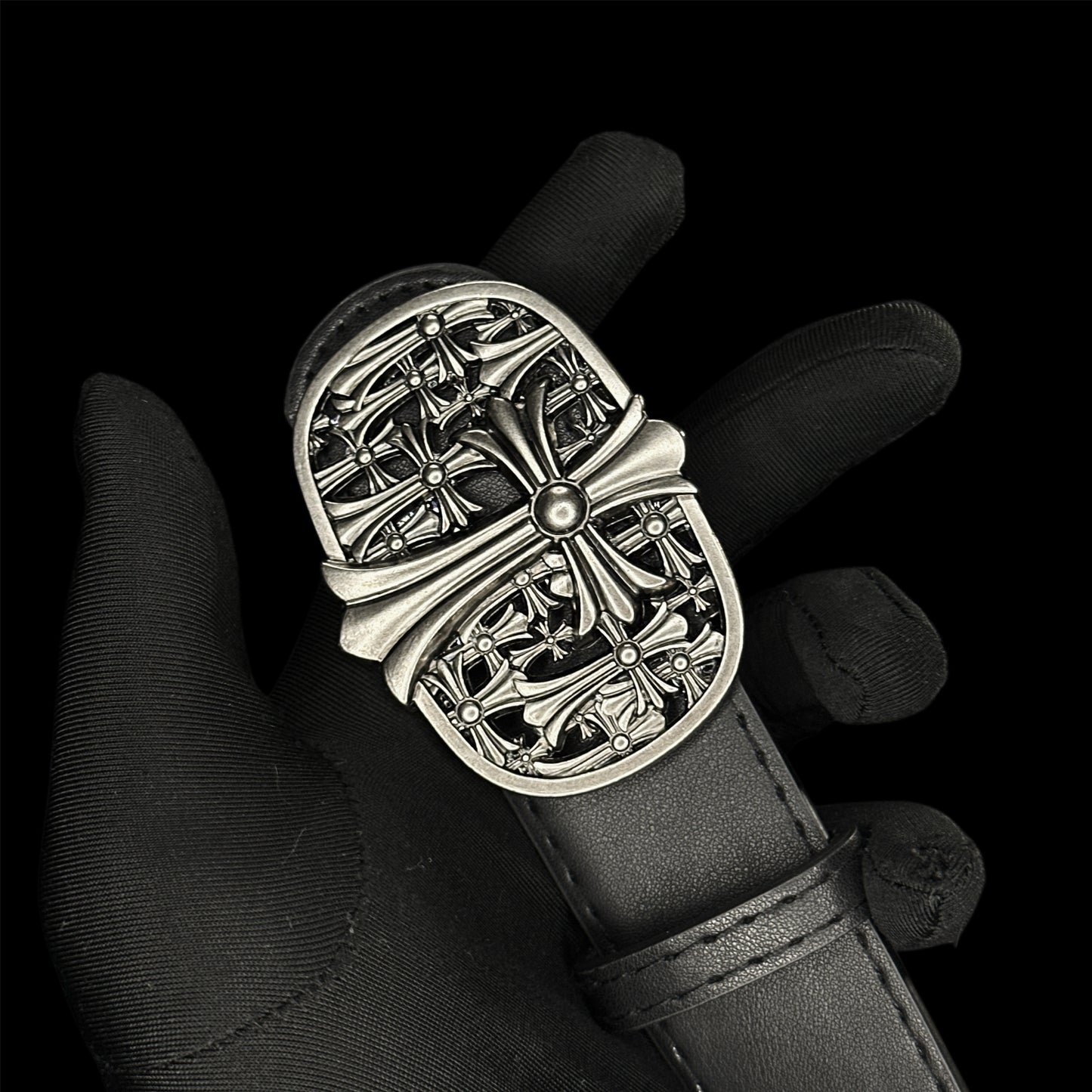 Chrome Cemetery Cross Belt