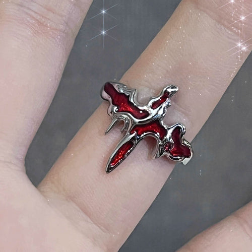 Molten Blood Cross Ring