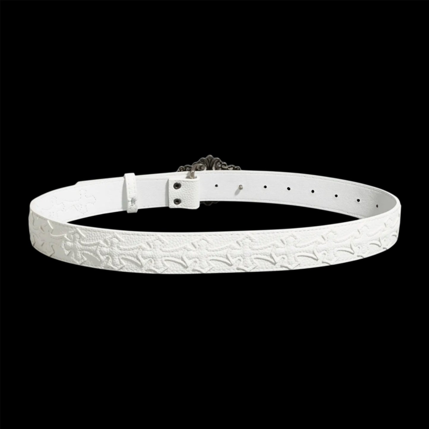 Chrome Cathedral Belt (White)