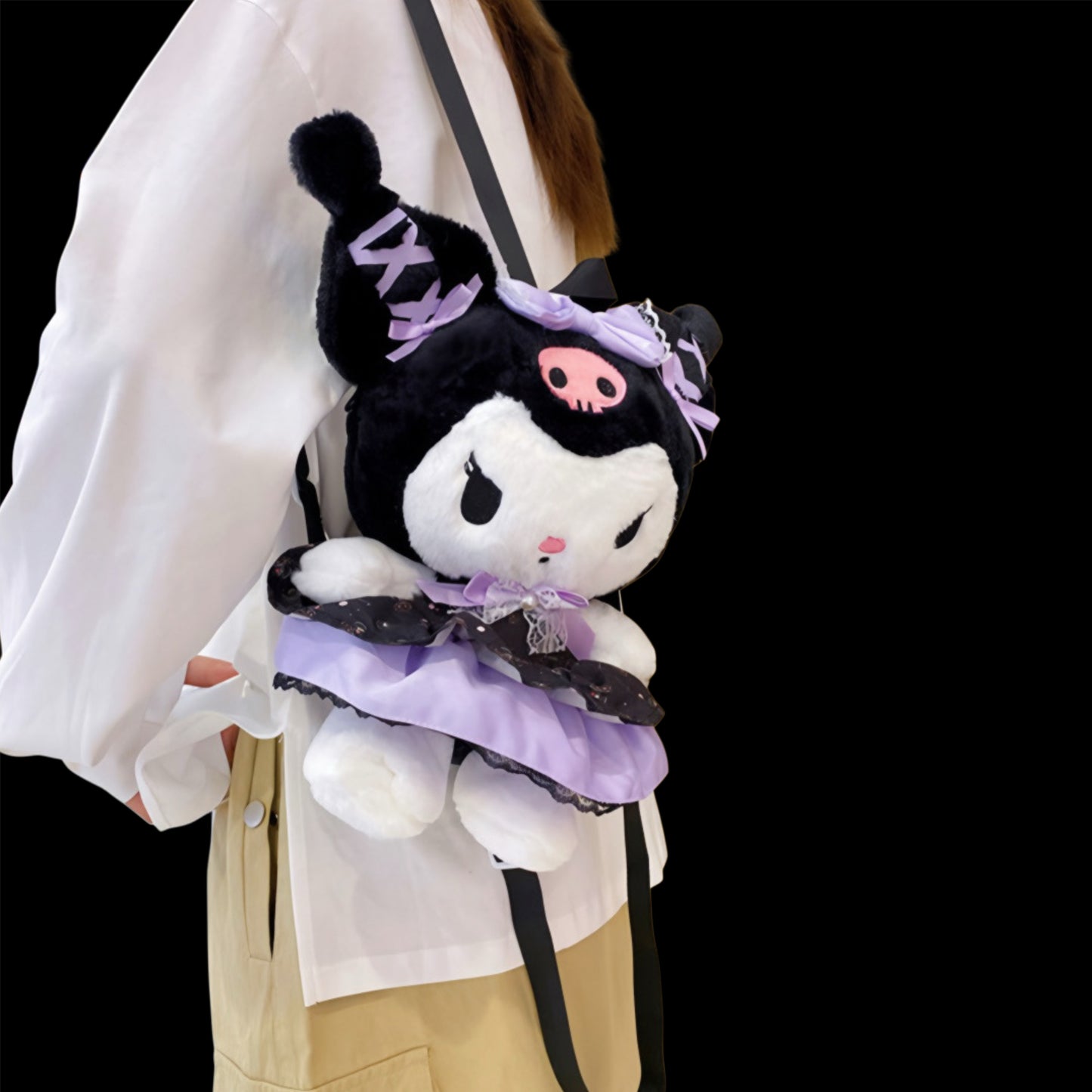 Goth Kuromi Plush Backpack