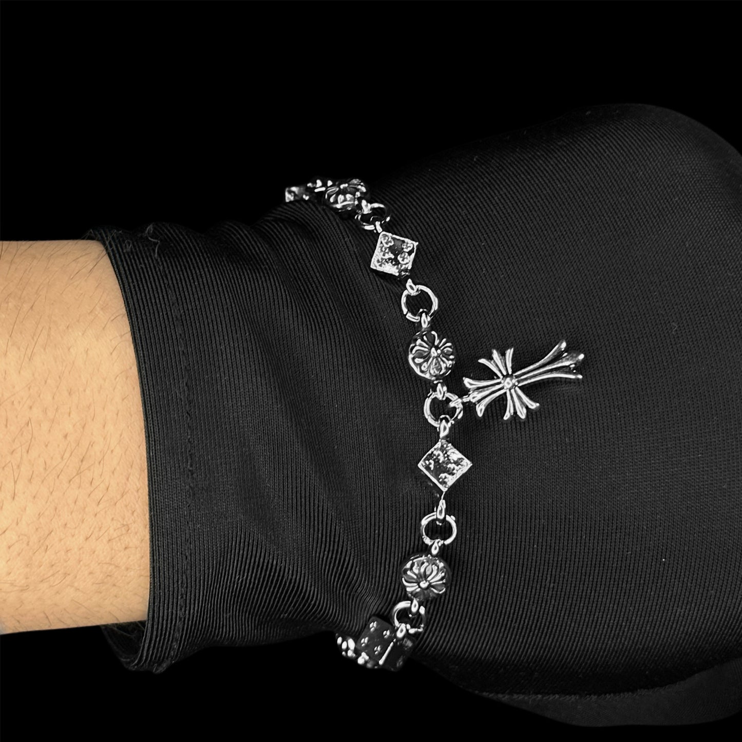 Chrome Altar Dice Bracelet