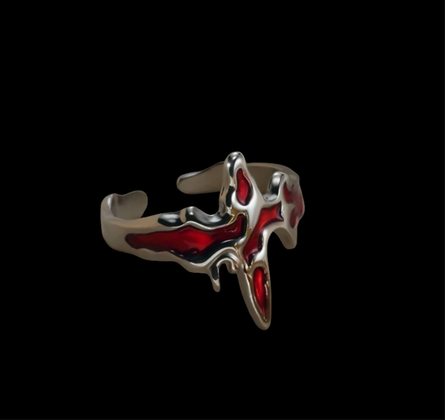 Molten Blood Cross Ring