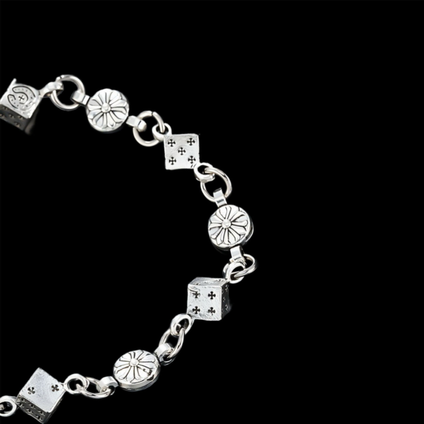 Chrome Dice Bracelet