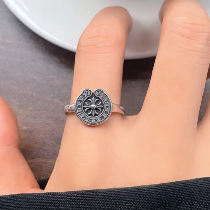 Chrome Mini Horseshoe Ring