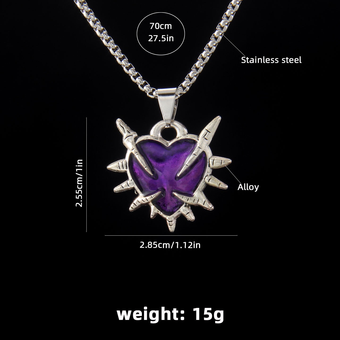 Molten Thorn Heart Pendant