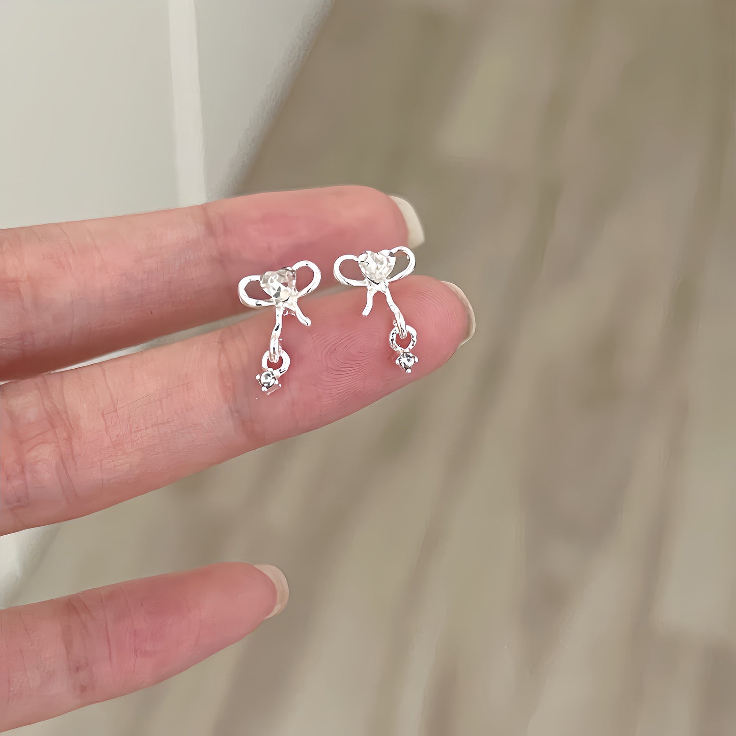Heart Bow Earrings