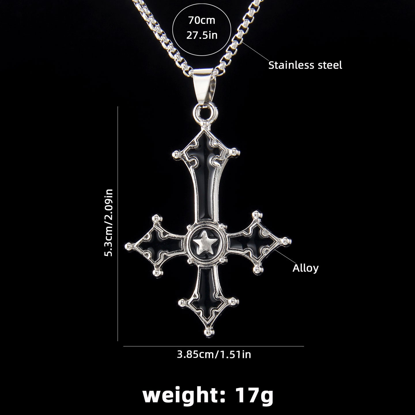 Eternal Night Cross Pendant