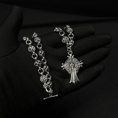 Chrome Rosary Pendant