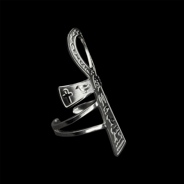 Engraved Relic Ankh Ring