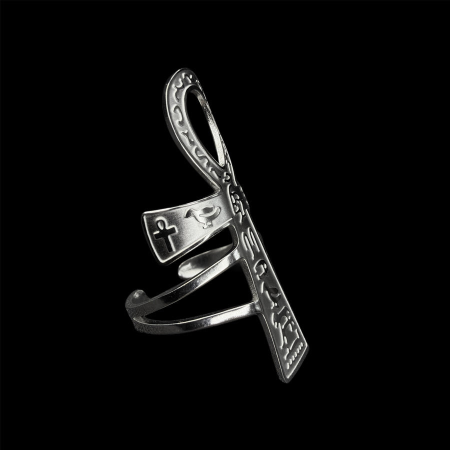Engraved Relic Ankh Ring
