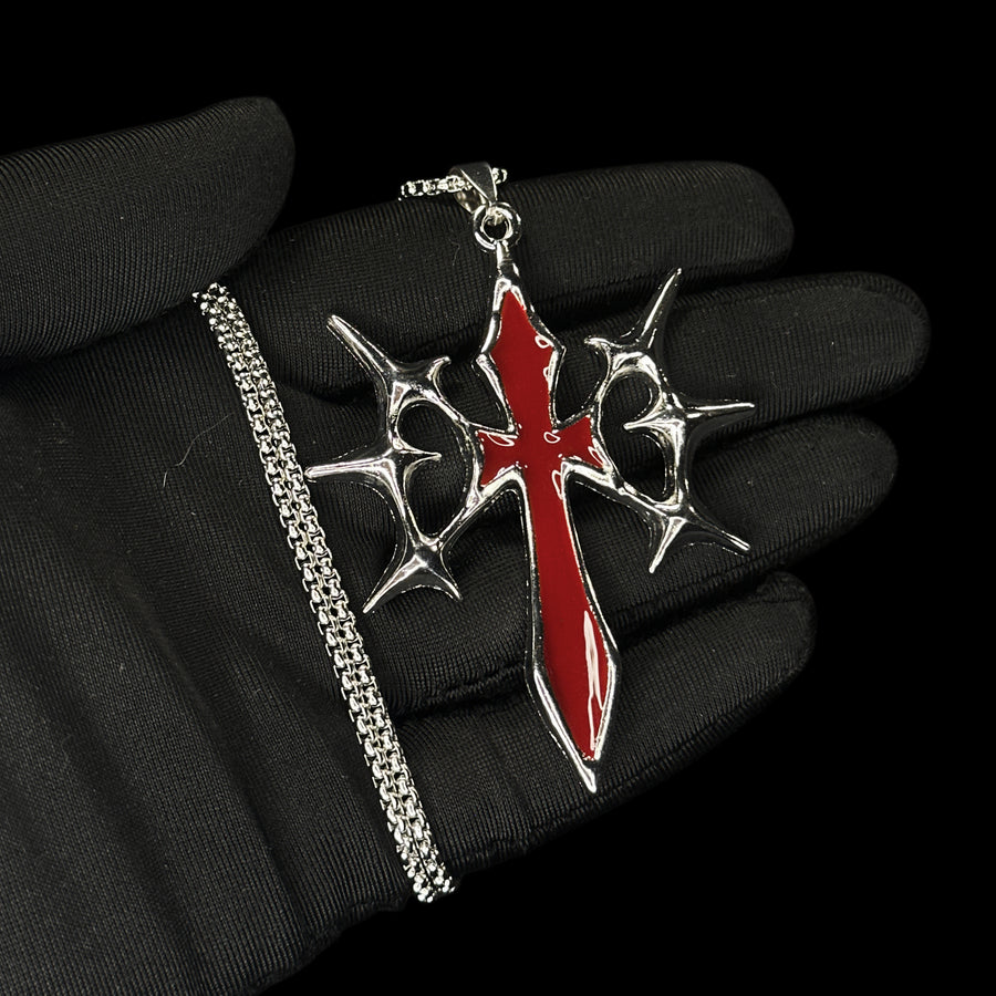 Cyber Spike Cross Pendants