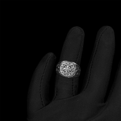 Chrome Emblem Ring
