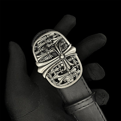 Chrome Cemetery Cross Belt