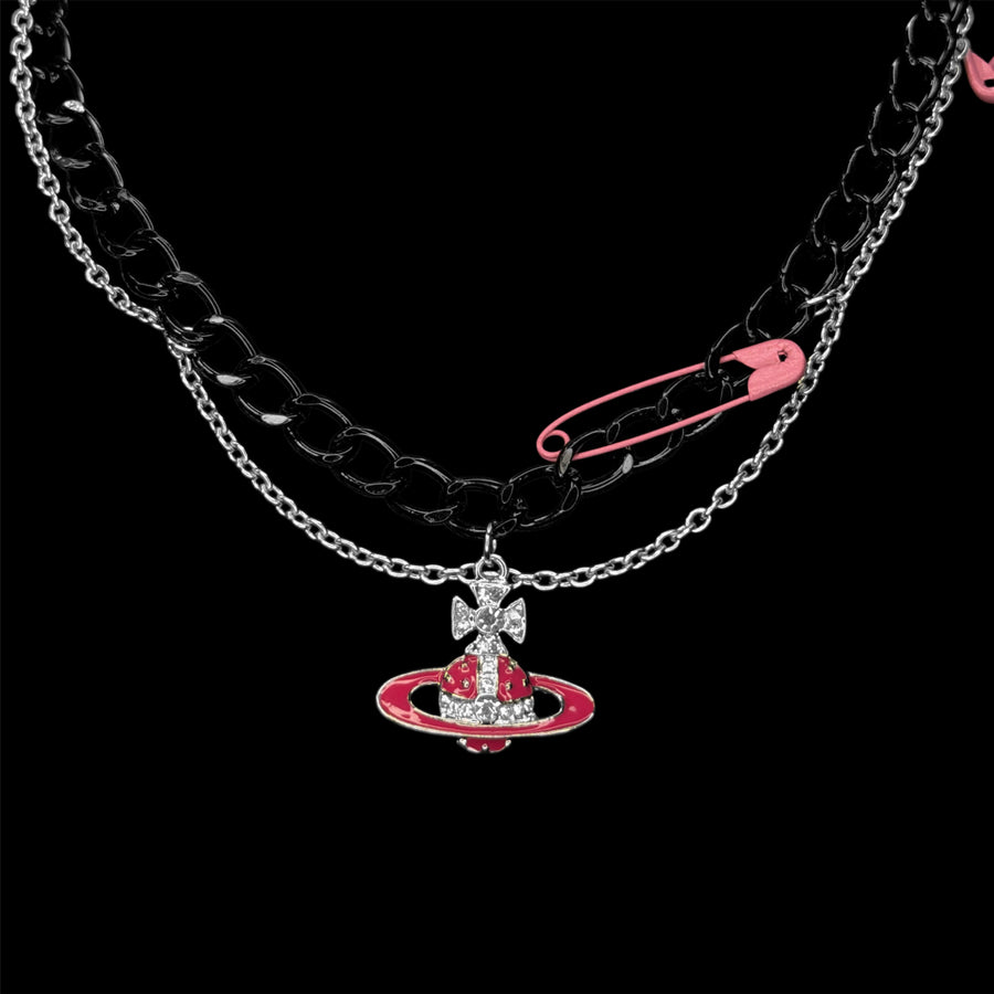 Pink Anarchy Orb Necklace