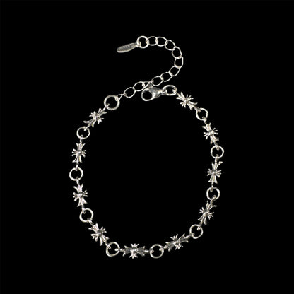 Chrome Tiny Cross Bracelet