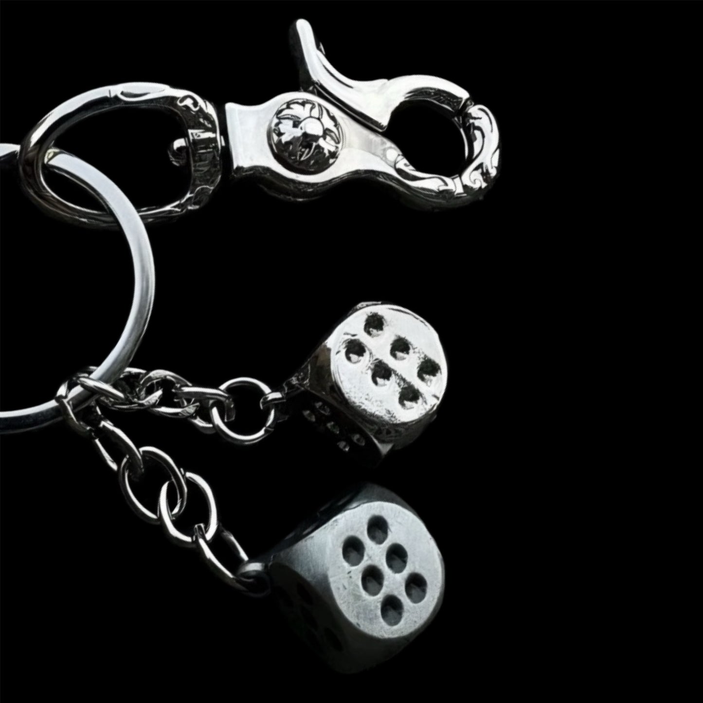 Chrome Silver-Gun Dice