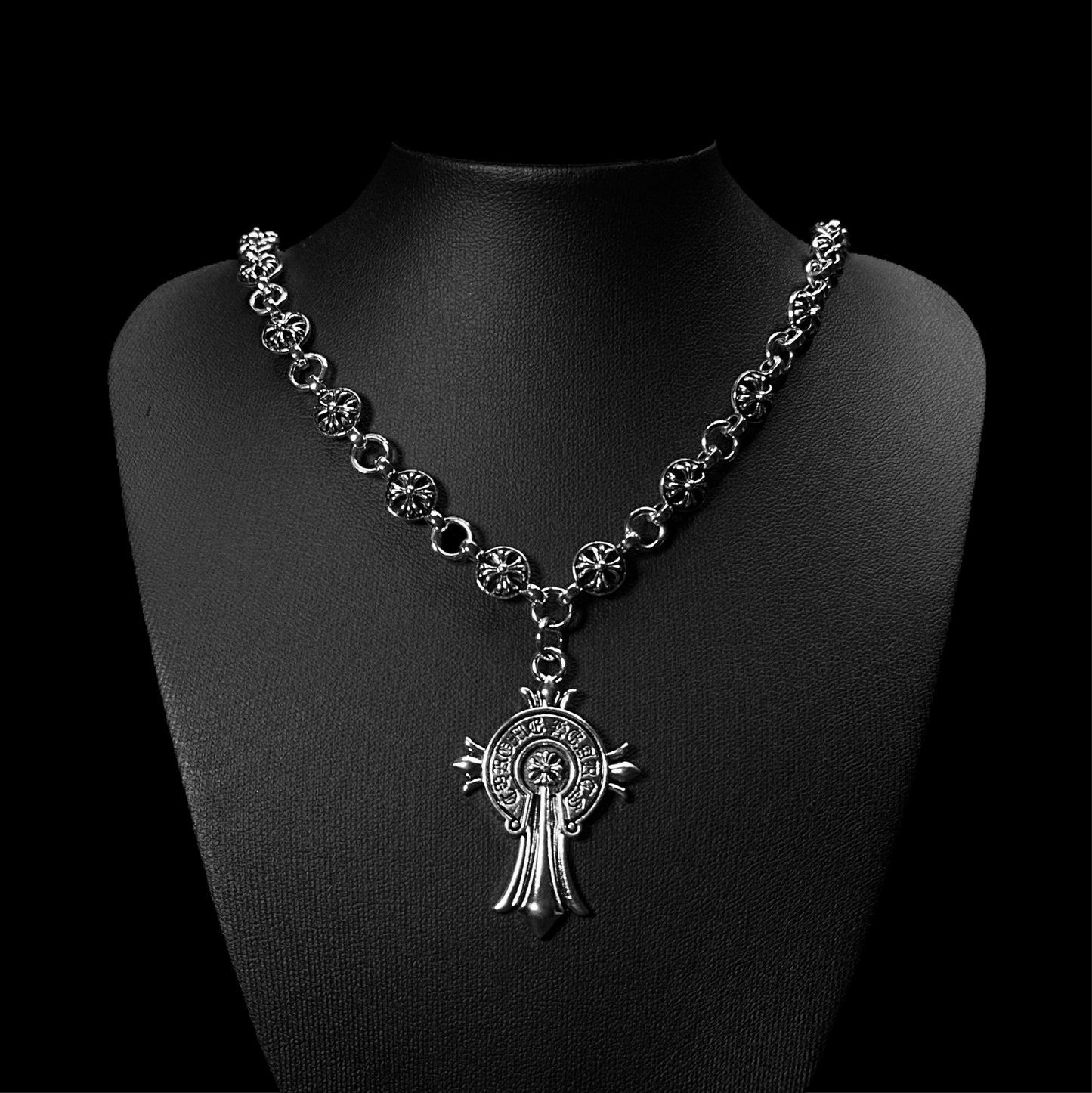 Chrome Rosary Pendant