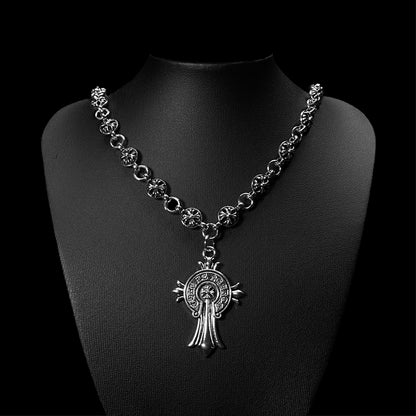 Chrome Rosary Pendant