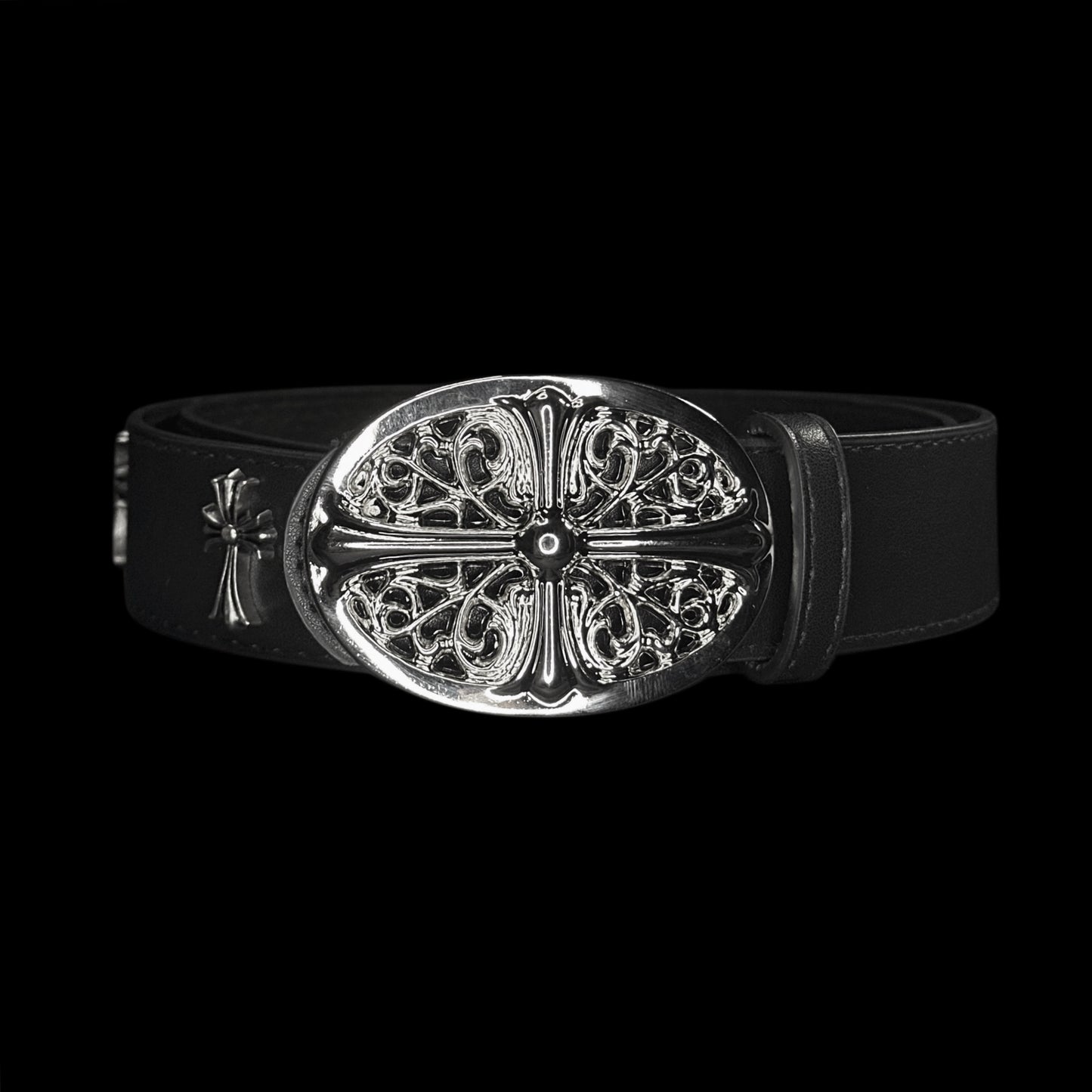 Chrome Oval Cross Belt