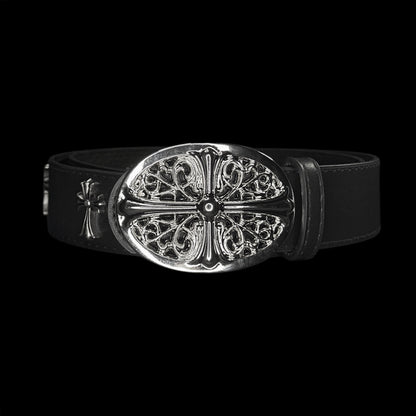 Chrome Oval Cross Belt