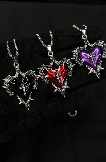 Molten Crossheart Pendant