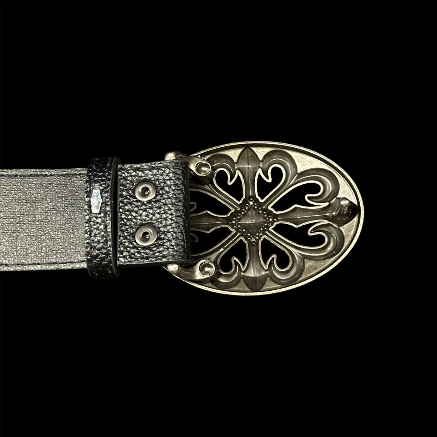 Chrome Floral Cross Belt