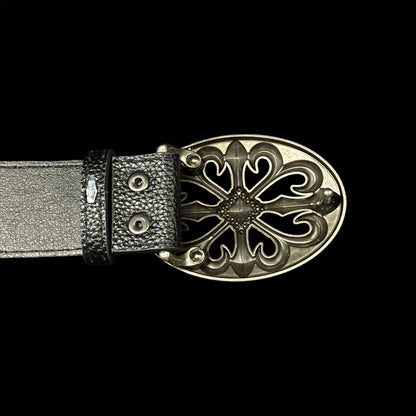 Chrome Floral Cross Belt