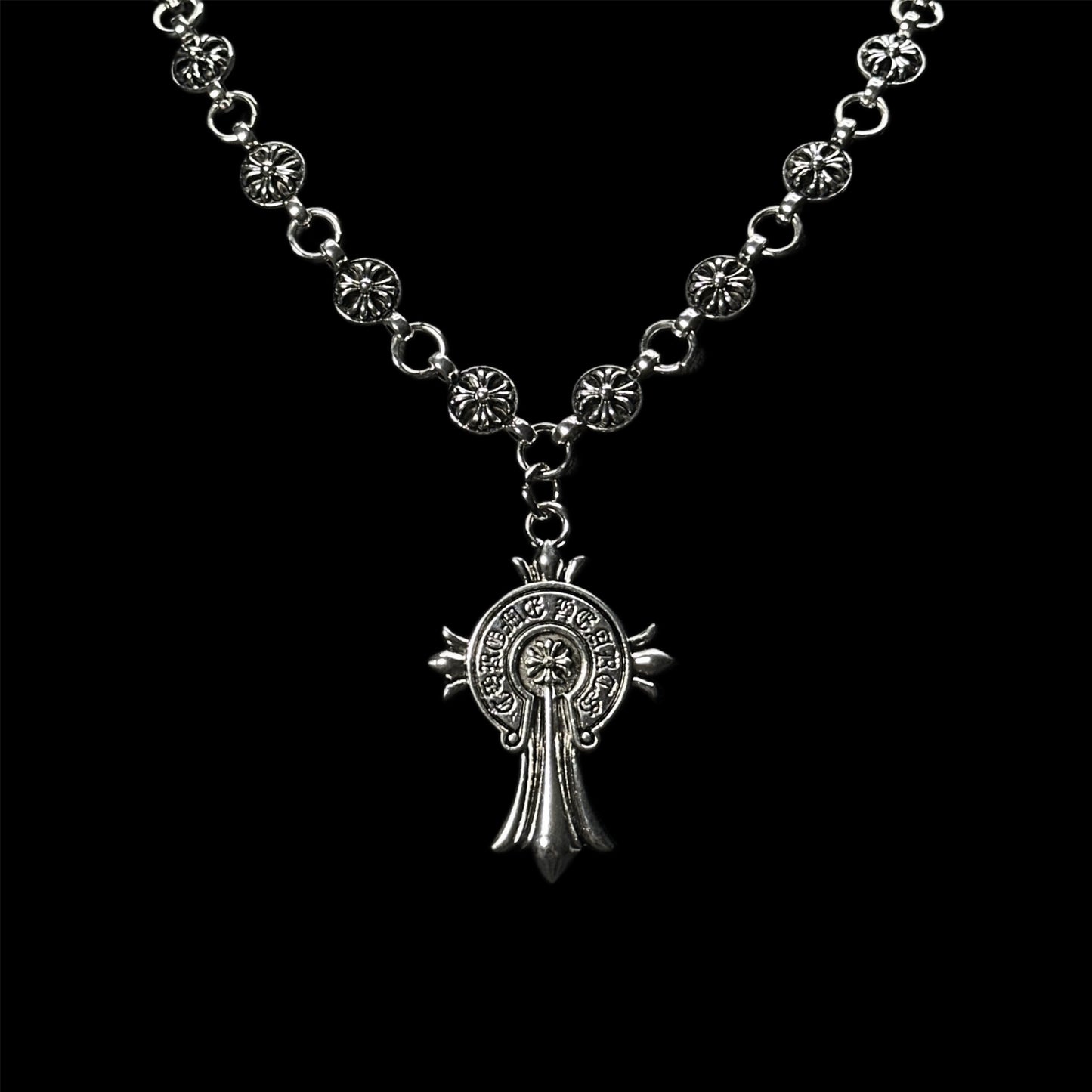 Chrome Rosary Pendant
