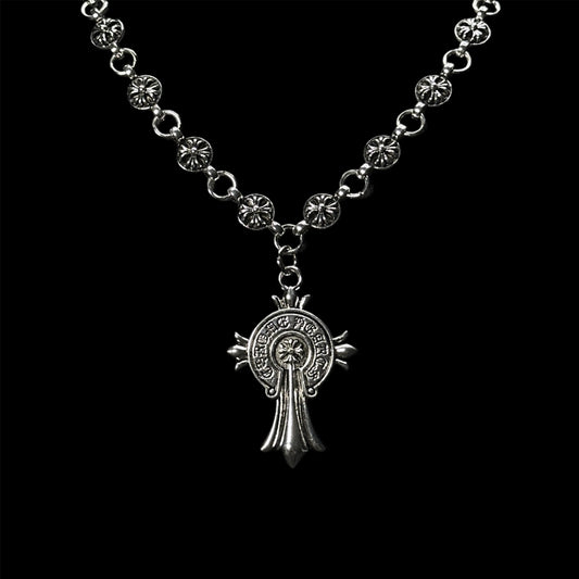 Chrome Rosary Pendant