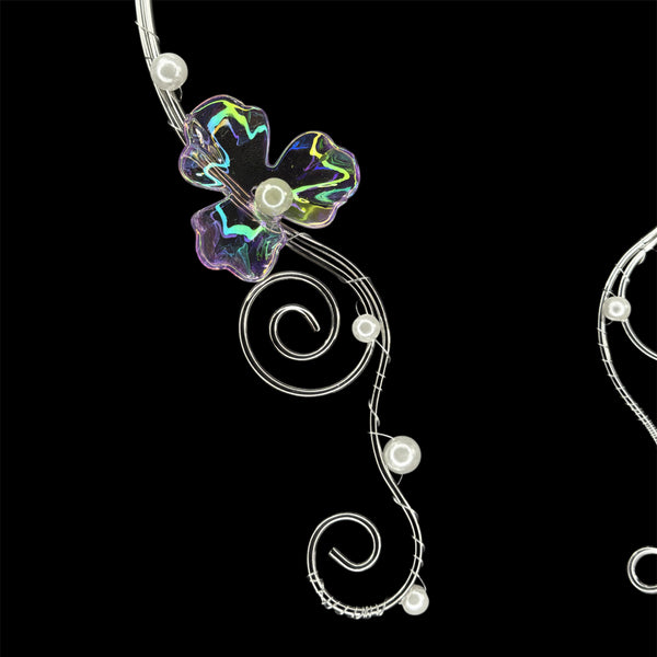 Glass Orchid Neck Cuff