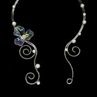 Glass Orchid Neck Cuff
