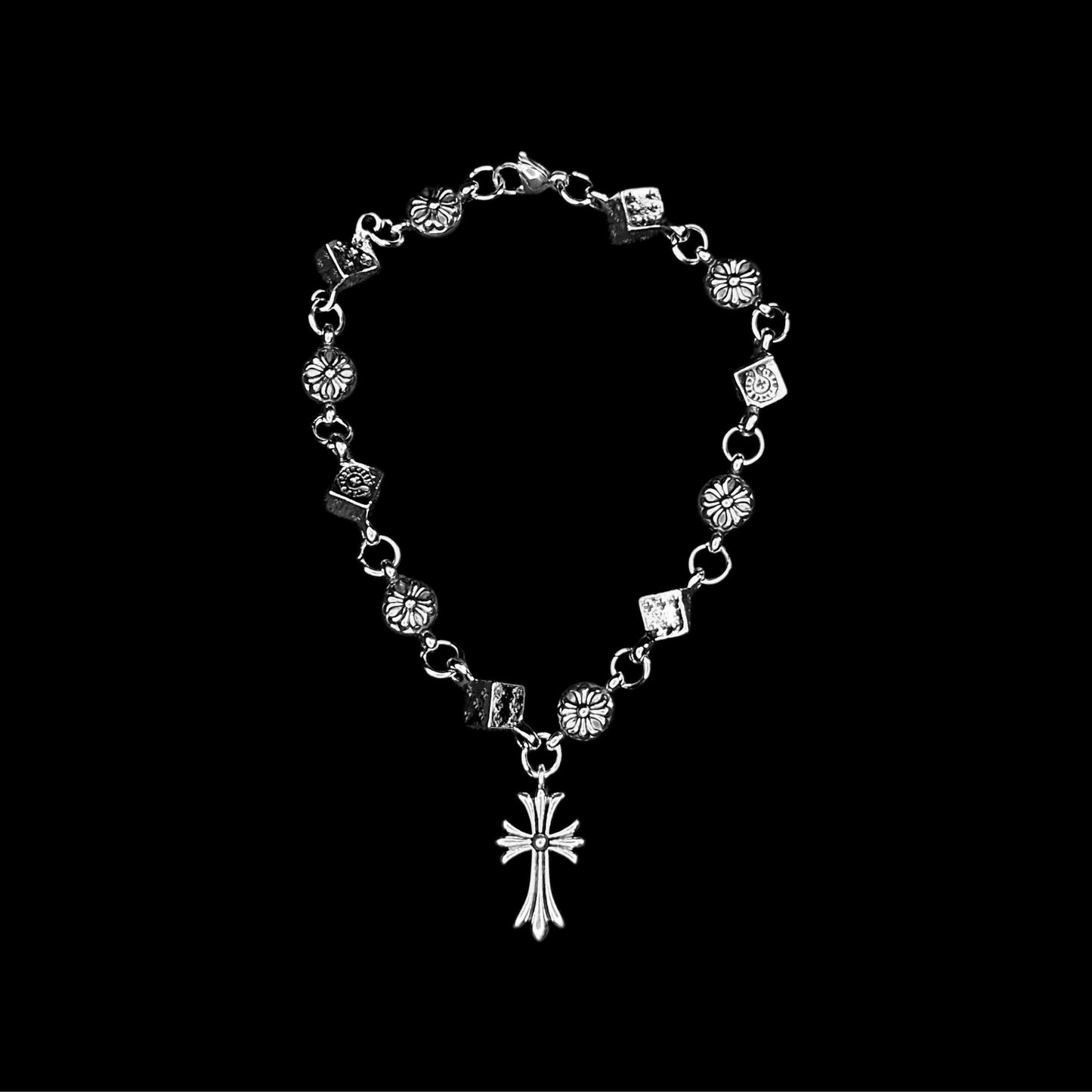 Chrome Altar Dice Bracelet