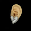 Pearl Diamante Heart Earrings