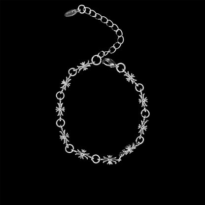 Chrome Tiny Cross Bracelet