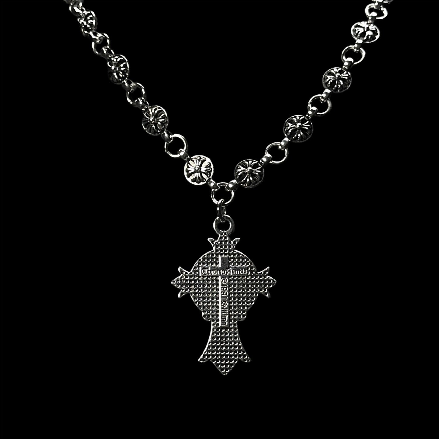 Chrome Rosary Pendant