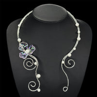 Glass Orchid Neck Cuff