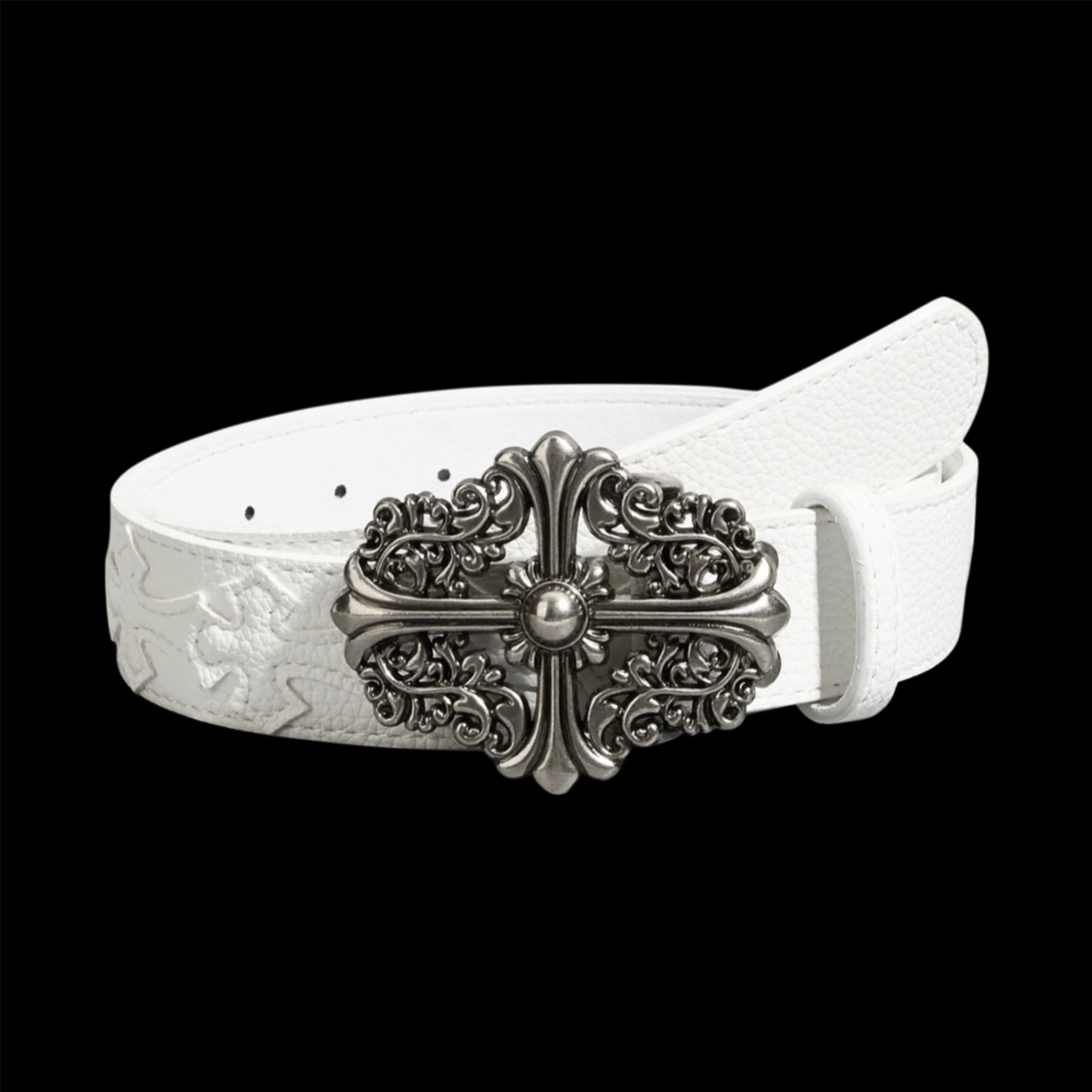 Chrome Cathedral Belt (White)