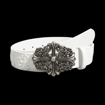 Chrome Cathedral Belt (White)