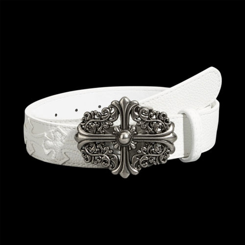 Chrome Cathedral Belt (White)
