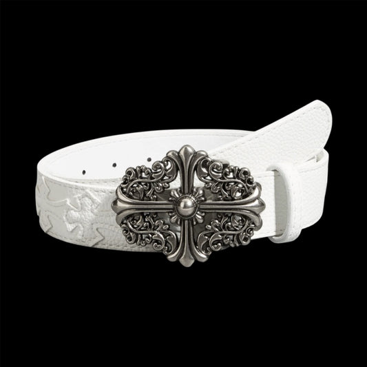 Chrome Cathedral Belt (White)