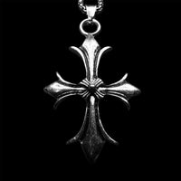 Chrome Vine Cross Pendant