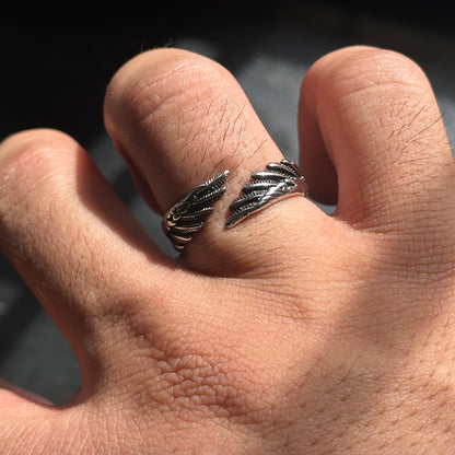Angel & Devil Wings Ring Set