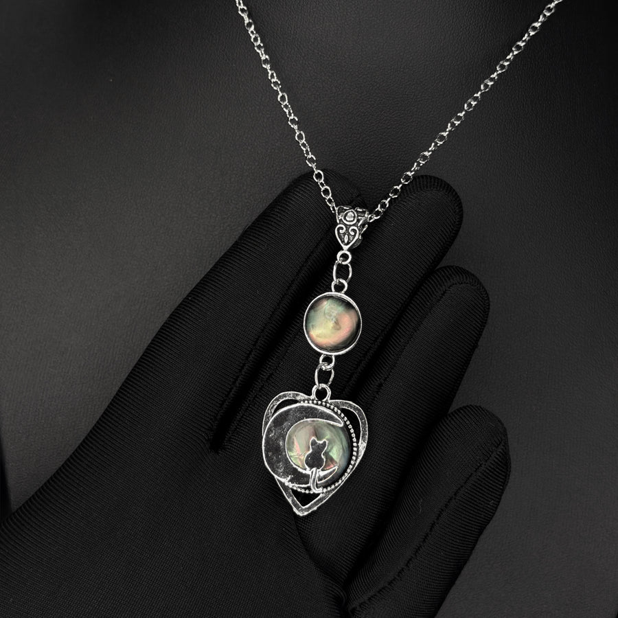Moon Gazer Kitty Pendant