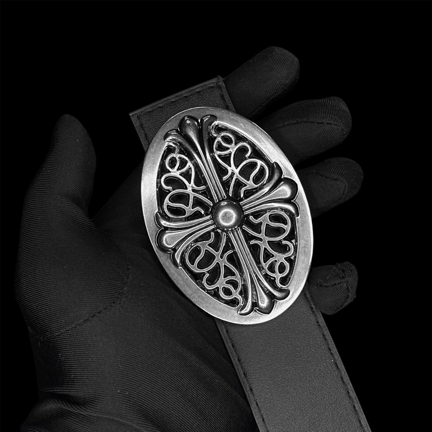 Chrome Oval Belt
