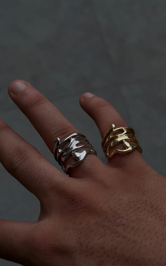 Liquid Aurora Rings (Adjustable)