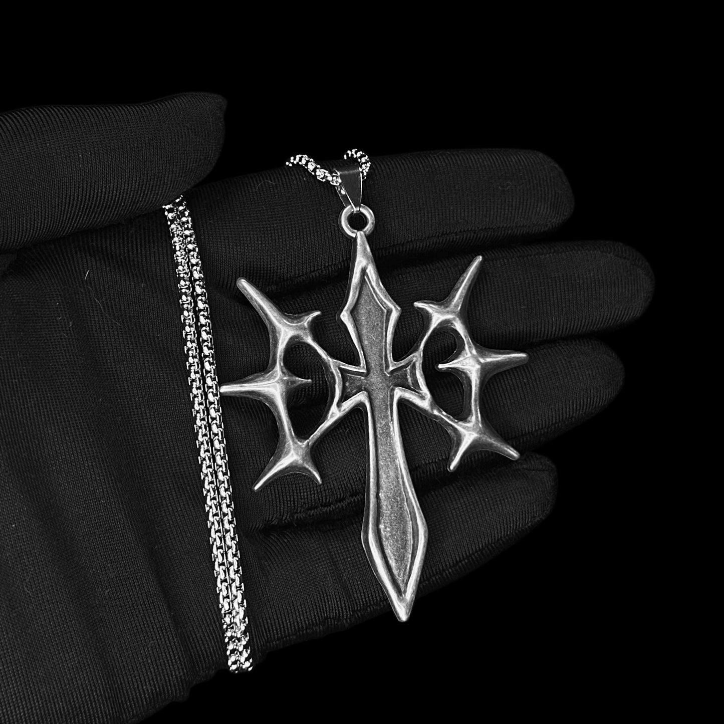 Cyber Spike Cross Pendants