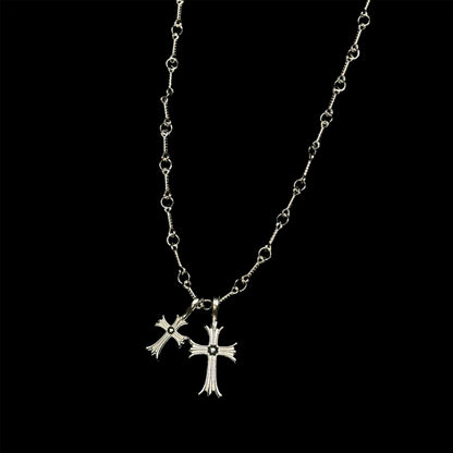 Chrome Stack Pave Pendant