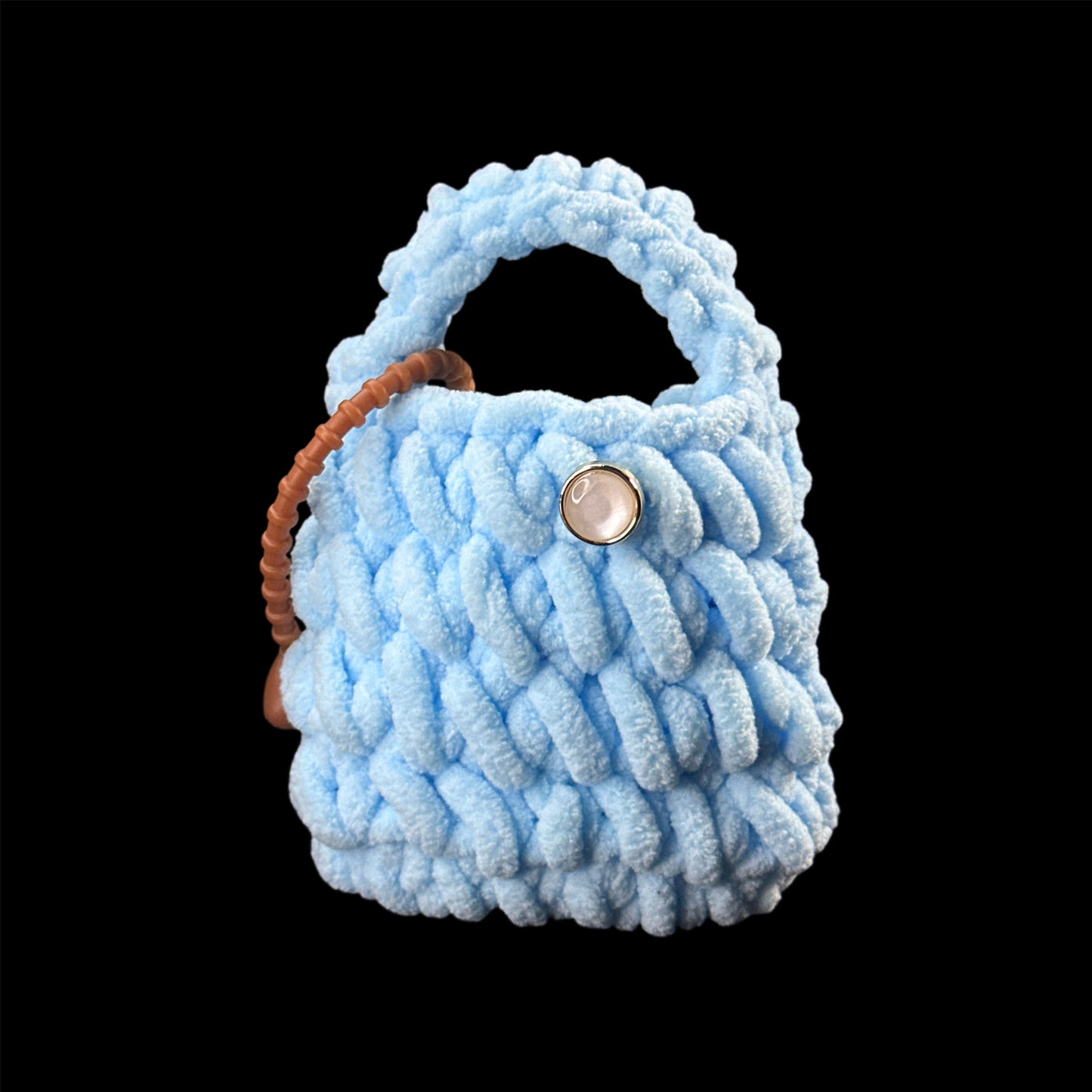 Cozy Pup Crochet Pouch (Baby Blue)