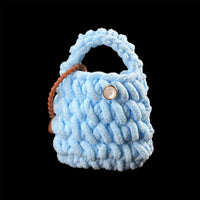 Cozy Pup Crochet Pouch (Baby Blue)