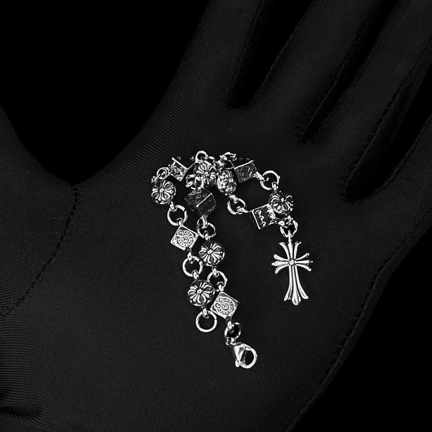 Chrome Altar Dice Bracelet